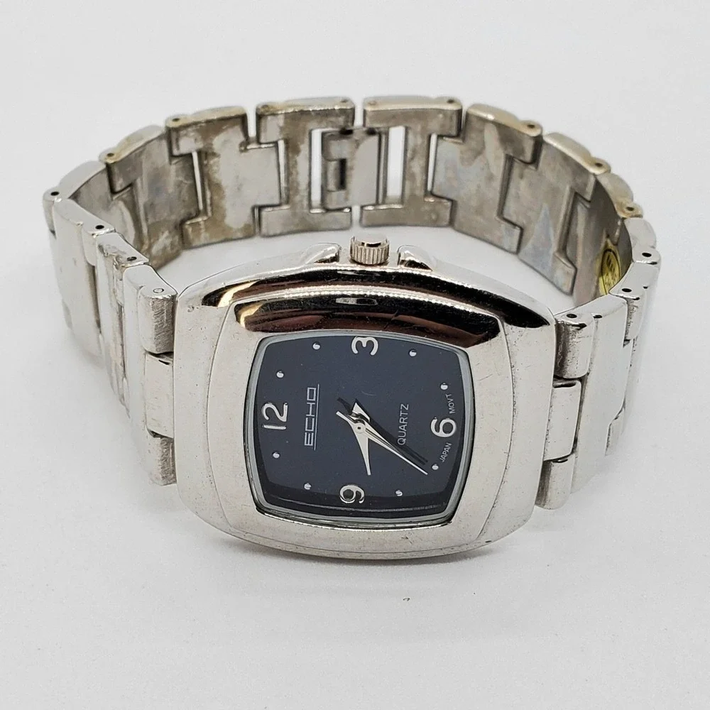 Men's Watch 38MM Black Dial Gray Case Gray Bracelet 7.5